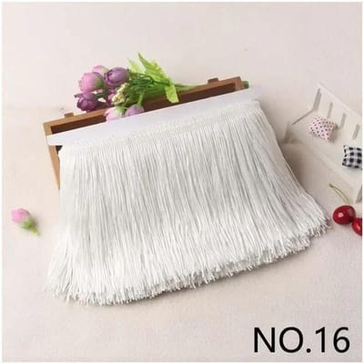 10M 10-30cm Meetee Franje Kwastjes Franjes voor Tassen Decoratieve Afwerkingen Franjes voor Gordijnen Kleding Kant Lint Stof Accessoires 10cm