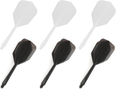 Set van 6 dart shafts en flights, geïntegreerde dart flights met 2BA schacht diameter en accessoires voor dartspellen