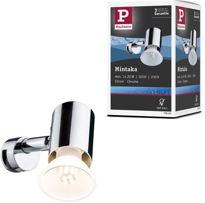 LED-spiegellamp Mintaka GU10 230V max. 20W dimbaar Chroom