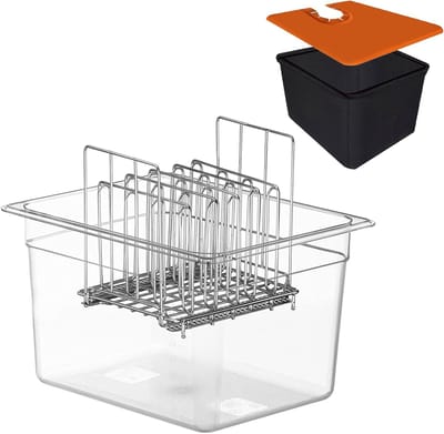 Sous Vide Container - Slowcooker Houder - Laden Koken - 4-in-1 Functie - 12 Liter - Transparant
