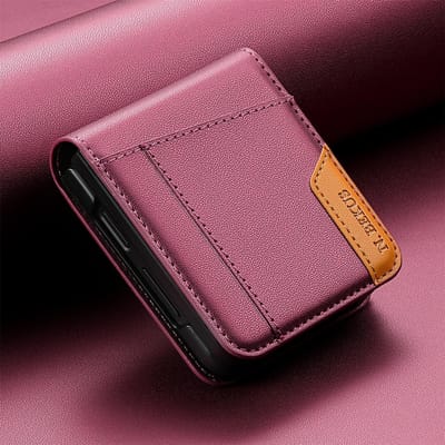 Flip Leren Telefoonhoesje Voor Samsung Galaxy Z Flip 7 FE 6 5 4 3 5G Flip7 Flip6 Portemonnee Kaarthouder Telefoontas Boekhoesje Etui Samsung Z FLip 4