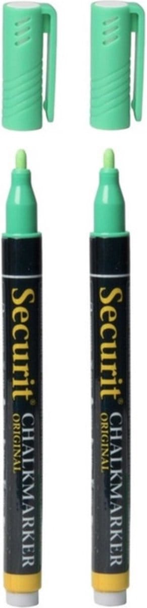 2x stuks groene krijtstiften ronde punt 1-2 mm