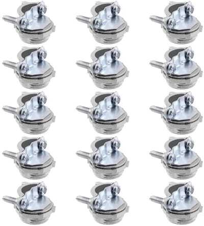 15 Stuks 1/2" Klem Type Kabel Connectors voor Kabelbescherming in Metalen Buis
