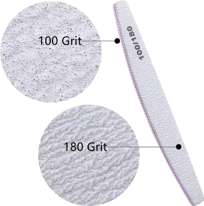 CHPN - Vijltjes - Vijlen - Vijl - 2 stuks - Wit - Nagelvijl - 100/180 grit - Nagels vijlen - Manicure - Pedicure - 2 stuks