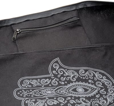 Yogatasche yogibag® basic - zip - cotton - art collection - 65 cm - hand of fatima - black