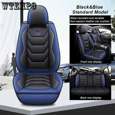 Universele Lederen Autostoelhoes 5-zits Volledige Set Autostoelen voor de Meeste Honda Toyota Chevrolet Ford Nissan Auto's, Vrachtwagens, SUV's. Standard Model