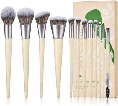 Famanu – Make-up kwastenset, 12 stuks, milieuvriendelijke synthetische borstels voor gezicht en ogen