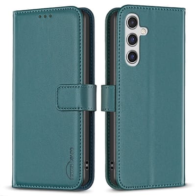 BINFEN Hoesje - Geschikt voor Samsung Galaxy A56 Hoesje - BINFEN Color Book Case - Groen