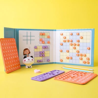 Haley familyMagnetisch Sudoku-spelboek - bordspel - logische denktraining - vroege educatie voor kinderen - 9-vaks blokken