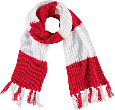 Apollo - Sjaal gebreid rood-wit - One size - Carnavals sjaal - Sjaal Roosendaal - Sjaal Tullepetoanstad - Psv Sjaal - Sjaal heren - Sjaal dames