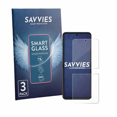 3 Stuks Savvies Screenprotector - geschikt voor Motorola Razr 70 Plus - beschermfolie glas transparant
