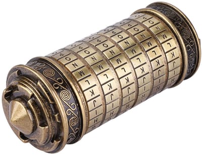 OmGoods - Dailygoody - Cryptex-slot - Retro puzzeldoos - Voor verrassingen - Brons - Voor waardevolle spullen - Perfect als cadeau - Voor sieraden en sleutels
