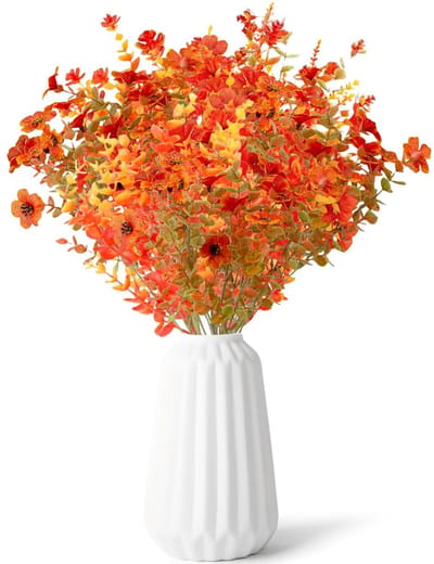 Dailygoods- Herfstboeket Decoratie - 10 Bundels Kunstbloemen - Kunstbloemen voor Binnen/Buiten - Kunstboeket - Kunstbloemen Zijde - Natuurlijke Uiterlijk