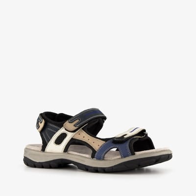 Hush Puppies leren dames sandalen beige blauw - Maat 36