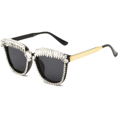 Lunettes de Soleil Vintage Œil de Chat Diamantées Pour Dames Femme Luxe Designer Strass Lunettes de Soleil Grandes Lunettes Vintage Lunettes de Soleil UV400 only 1 sunglasses