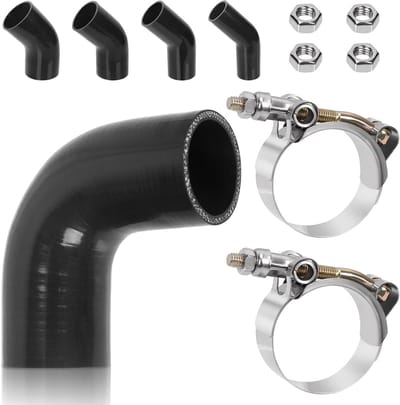 7-delige 90 Graden Bocht Koppeling Silicone Slang Set met 2" ID, 4 Laags Prestatieslang, T-Bolt Klemmen en M6 Moeren voor Auto's en Motoren