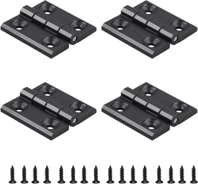 Set van 6 Vouwbare Metalen Scharnieren met 60 Schroeven voor Deuren en Ramen in Huis en Tuin