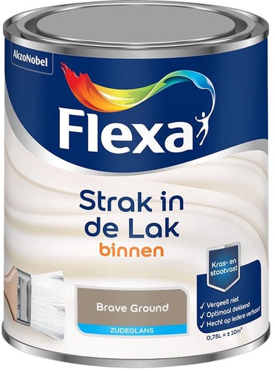 Flexa - Strak In De Lak Binnenlak Zijdeglans - Brave Ground - Mengverf - 750 Ml