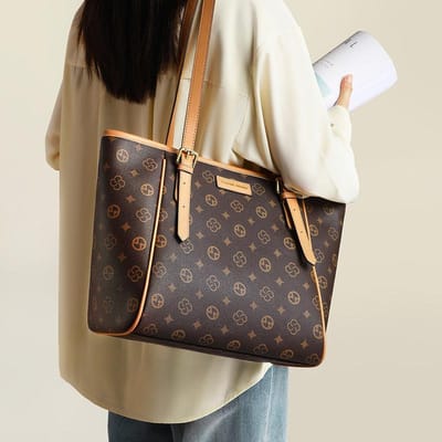 Tote Bag Dames Nieuwe Leren Handtas Grote Capaciteit Presbyterian Eénschouder Pendeltas Grote Tas black