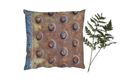 Sierkussens - Kussentjes Woonkamer - 40x40 cm - Industrieel - Diamantplaat - Roest