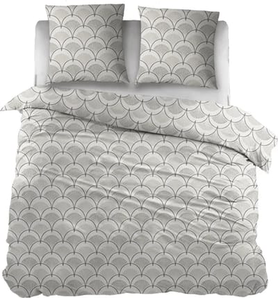 Sleepnight Dekbedovertrek Katoen Bodi - 270 x 200/220 cm + 2 kussenslopen - [Rood,Taupe]