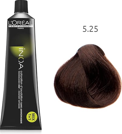 L'Oréal - INOA - 5.25 Licht Parelmoer Mahoniebruin - 60 gr