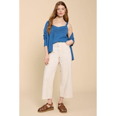 White Stuff Saxon Vest Mid Blue Size: 10 | Tanks &amp; Camis Outlet | Dames | Blauw
