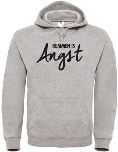 Remmen is angst wintersport hoodie grijs 3XL - zwart - soBAD. | Foute apres ski outfit | kleding | verkleedkleren | wintersporttruien | wintersport dames en heren