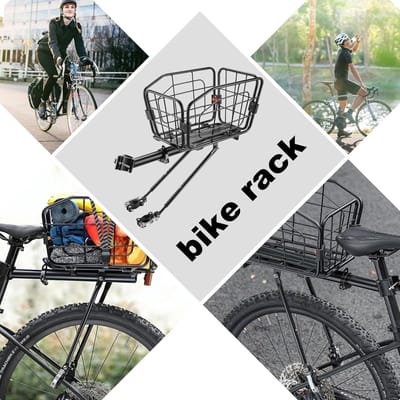 Fietsmand achter - Racemand bagagedrager - Dagelijkse ritten - Lichtgewicht aluminium - 20 liter - Zwart