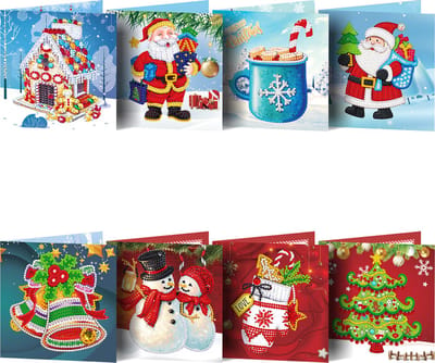 Kaarten - 210 - Kerstkaarten - Diamond painting - compleet pakket - Diamond painting by Wietske