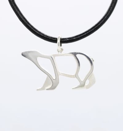 AuBor ®. Hanger. Zilver. De ijsbeer.