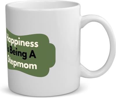 Akyol - happiness is being a stepmom koffiemok - theemok - Moeder - de liefste stiefmoeder - moeder cadeautjes - moederdag - verjaardag - geschenk - kado - 350 ML inhoud