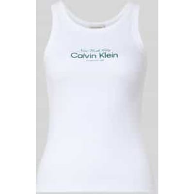 Calvin Klein Contour 2x2 Rib Tank Top Bright White Größe: S | Tanktops Outlet | Damen | Weiß