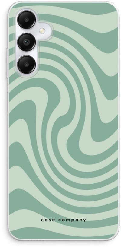 Case Company® - Hoesje geschikt voor Samsung Galaxy A05s hoesje - Swirl Groen - Soft Cover Telefoonhoesje - Bescherming aan alle Kanten en Schermrand