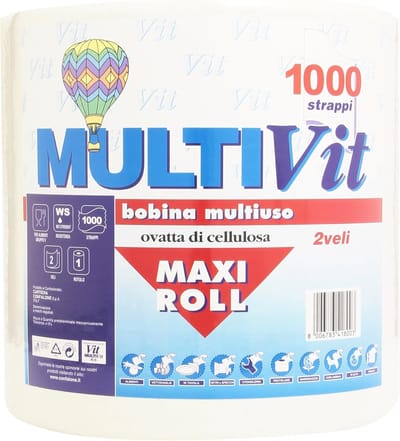 Keukenrol Maxi-Roll - Papieren Rol - Huishoudelijk Gebruik - 1000 Vellen - 2-laags