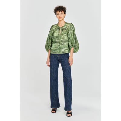 Baum und Pferdgarten Martha Blouse Green Reptile Maat: 32 | Longsleeves Outlet | Dames | Groen