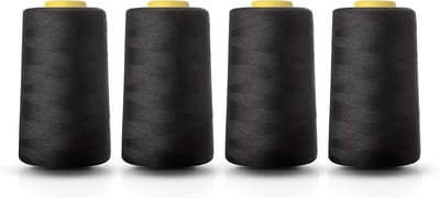 Naaimachine Garen - Polyester Draad - Kleding Maken - Sterke Naadversterking - 5000 Meter Kegels - Zwart