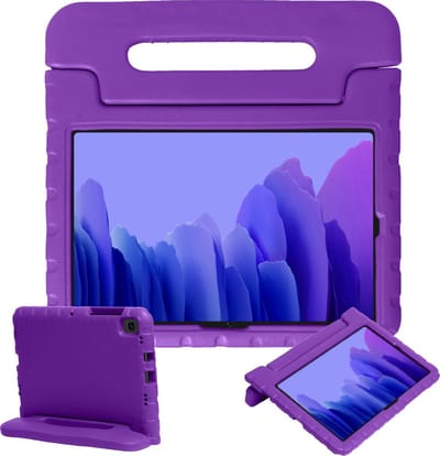 Hoesje - Geschikt voor Samsung Galaxy Tab A7 (2020) - Kinderhoes Shockproof Bumper - Kidsproof Case - Tablethoes - Kinder Hoes Cover - Paars