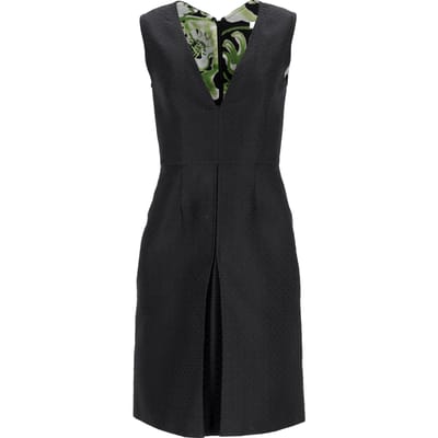 Emilio Pucci mouwloze jurk met V-hals in zwart polyester