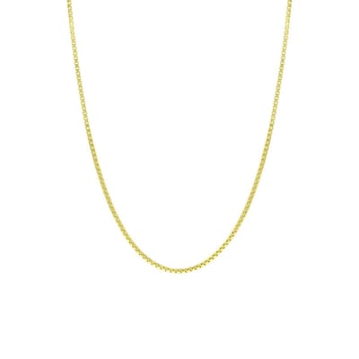 Lucardi Dames plated Ketting venetiaans - Echt Zilver - Ketting - Cadeau - 60 cm - Goudkleurig