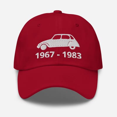 De2pktjes - Geborduurde Citroën Dyane pet met productieperiode
