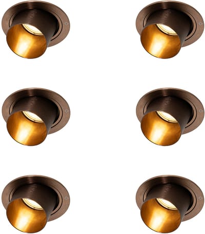 QAZQA 105894 - Inbouwspot - 6 stuks - Ø 9.2 cm - - Woonkamer | Slaapkamer | Keuken