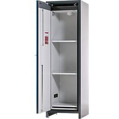 Asecos accubak ION-CORE-90 CS 600, 3 geperforeerde legborden + 1 bodem lekbak, B 599 x D 615 x H 1953 mm