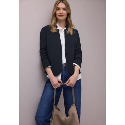 Jersey blazer met textuur
