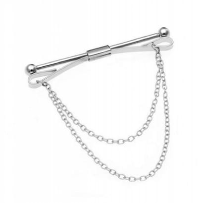 Kraag- Klem-zilverkleur met kettinkje Collar - Charme Bijoux