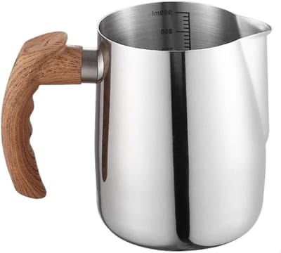 Melkopschuimkan - RVS Kannetje - Cappuccino Maken - Druppelvrije Tuit - 11.5 cm - Zilver