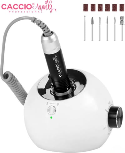 Elektrische Nagelfrees - Elektrische Nagelvijl - 30000 RPM -Wit - Acrylnagels-Gelnagels-Manicure en Pedicure Handen en Voeten-Nagels-Nail Drill Machine-Inclusief 6 bitjes-6 schuurrolletjes-Nagelboormachine-Tafel manicure en pedicure