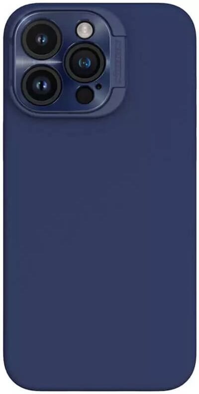 Nillkin Lens Wing Hoesje Geschikt voor Apple iPhone 15 Pro Max | Flexibel Siliconen Materiaal | Extra Camera Bescherming | Compatibel met MagSafe | Blauw