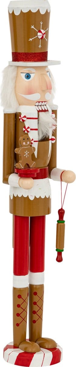 Fééric Lights and Christmas Kerstdecoratie Gingerbread notenkraker - Ø11xH60cm - Multi