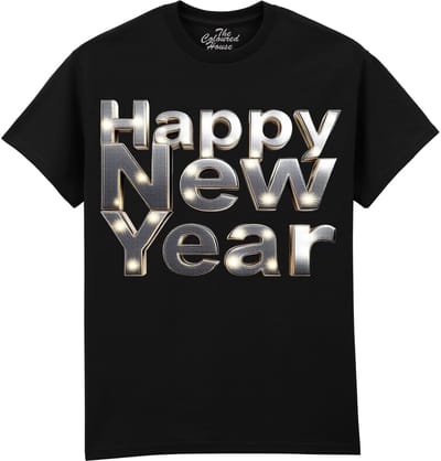 Happy New Year - Silver The Coloured House T-shirt L